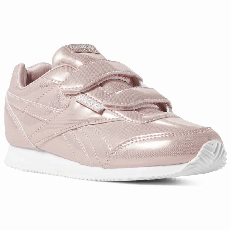 Reebok Royal Classic Jog 2 Tenisky Dievcenske - Ruzove/Biele UX6084SJ